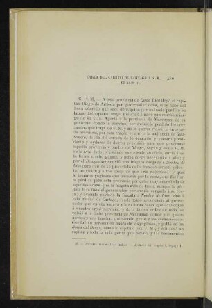 Carta del cabildo de Cartago á S. M. - Año de 1579 (1).