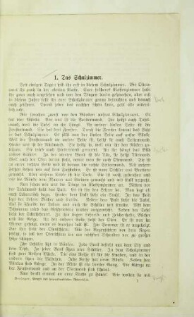 1. Das Schulzimmer