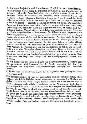 c) Projektion und Identifikation als Gefahr für die objektive Rechtsfindung