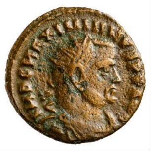 Münze, Follis (Follaro), 305 - 306 n. Chr.