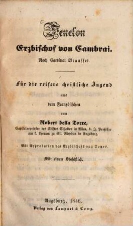 Fenelon, Erzbischof von Cambrai
