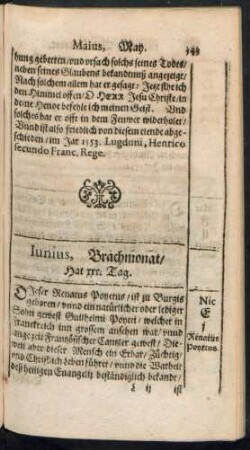 Iunius, Brachmonat/ Hat xxx. Tag.