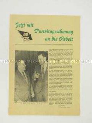 Propagandaschrift der SED-Bezirksleitung Gera zu den Aufgaben der LPG nach dem VI. Parteitag