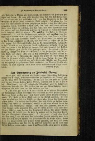 Zur Erinnerung an Friedrich Georgi