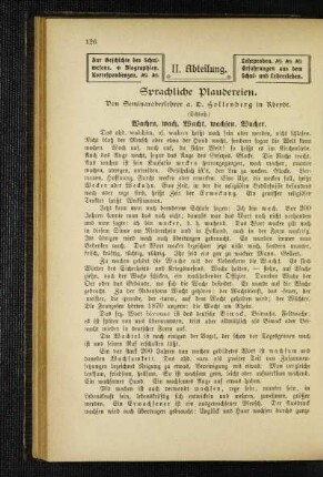 Sprachliche Plaudereien : (Schluß)
