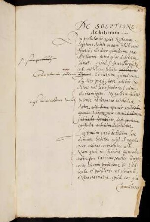De solutione debitorum.