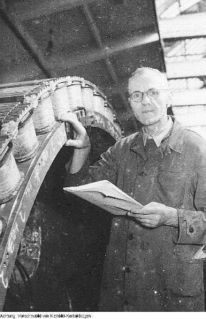 Dresden, Niedersedlitz. VEB Sachsenwerk Niedersedlitz, Oktober 1952
