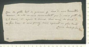 Brief von Louise Eleonore  an Hippolyte de Chamisso und Charles de Chamisso