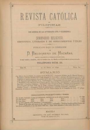 Ano II. 27 de Abril de 1890, Núm. 64