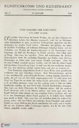 Eine Galerie der Lebenden