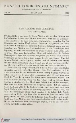 Eine Galerie der Lebenden