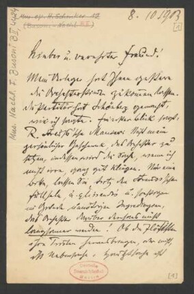Brief an Ferruccio Busoni : 08.10.1903