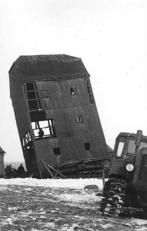 Großhennersdorf. Bockmühle, Abbruch (Aufnahme Helmut Passig, Großhennersdorf)