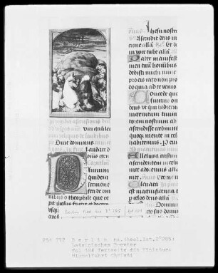 Brevier aus Namur — Himmelfahrt Christi, Folio 184recto