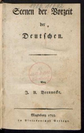 Scenen der Vorzeit der Deutschen