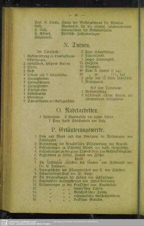 O. Nadelarbeiten