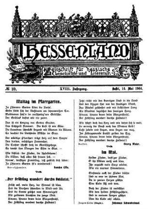 No. 10, 16. Mai 1904