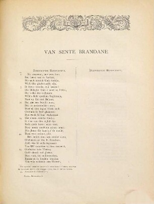 Van Sante Brandane naar het Comburgsche en het Hulthemsche Handschrift opnieuw uitgegeven, 1. De teksten