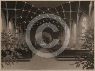Saal der katholischen Pfarrkirche Breslau-Gräbschen nach O