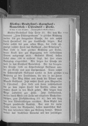 Klecken - Bendestorf - Harmstorf - Ramelsloh - Ohlendorf - Stelle.