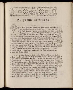 Die zwölfte Abtheilung.