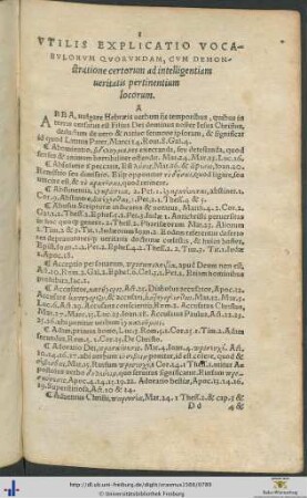 EXPLICATIO VOCABULORUM QUORUNDAM