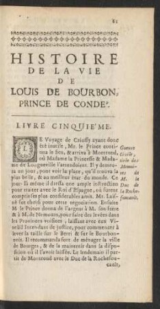 Livre Cinquiéme.