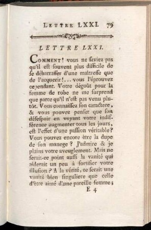 Lettre LXXI - Lettre LXXV