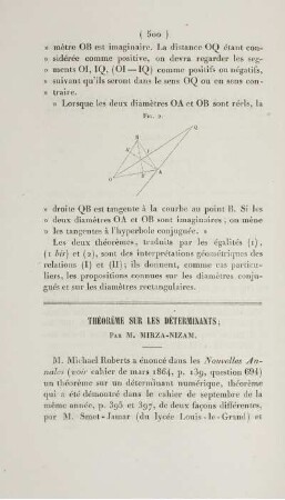 Théorème sur les déterminants.