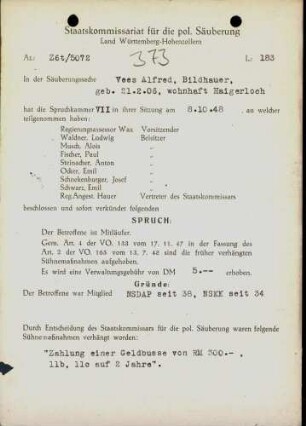 Vees, Alfred