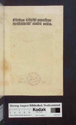 Modus co[n]fitendi omnibus christifidelib[us] multu[m] vtilis