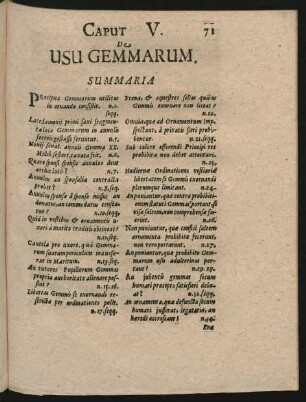 Cap. V. De Usu Gemmarum.
