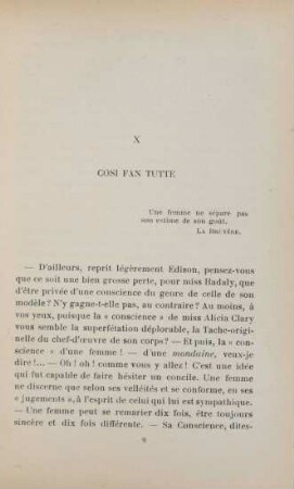 X. Cosi fan tutte
