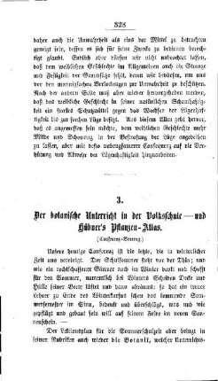Der botanische Unterricht in der Volksschule - und Hübner's Pflanzen-Atlas : (Conferenz-Vortrag)