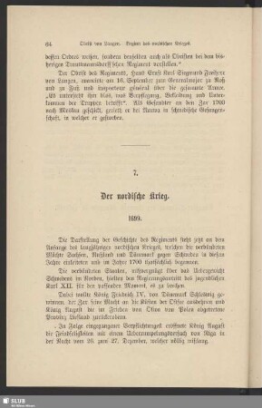 7. Der nordische Krieg