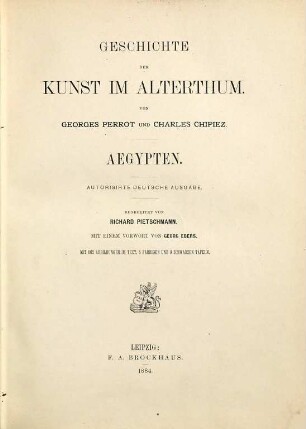 Geschichte der Kunst im Alterthum: Ägypten