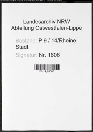 Sterberegister Standesamt Rheine-Stadt