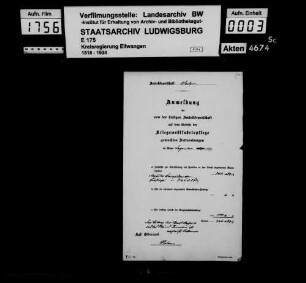 Kriegswohlfahrtspflege, Nachweisungen der Amtskörperschaften