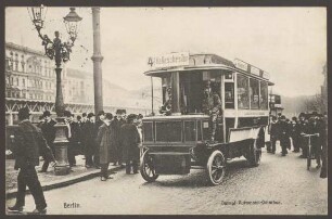Ansichtskarte „Dampf-Automobil-Omnibus“, Hallesches Tor