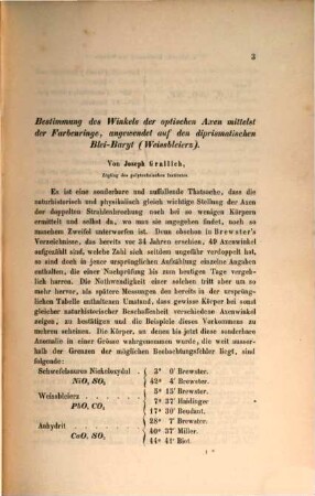 Mathem.-naturw. Classe : (Abhandlungen, besonders abgedruckt aus den Sitzungsberichten der k. Akad. der W.) In einem Bande, 1