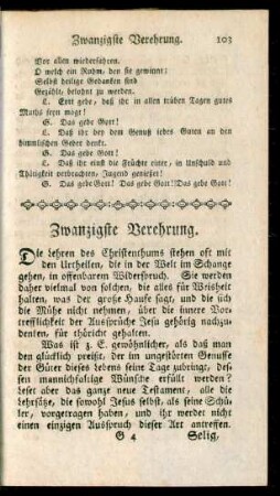 Zwanzigste Verehrung