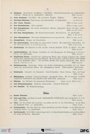 Zinn (Nr. 295-372)