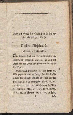 Erster Abschnitt: Quellen der Geschichte