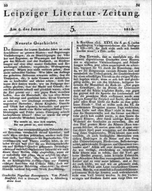 [Einführung in die Rubrik:] Neueste Geschichte.