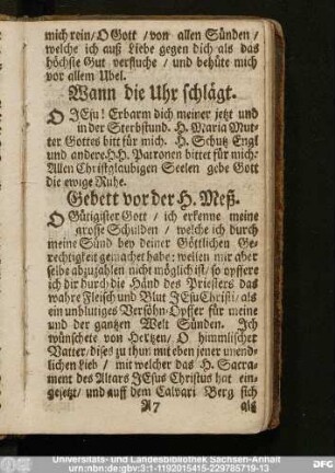 Wann die Uhr schlägt.