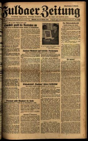 Ausgabe vom Mittwoch, den 28. Februar 1940.