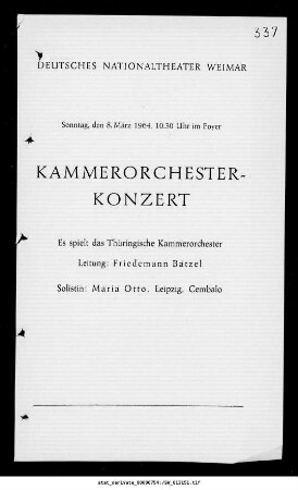 Kammerorchester-Konzert