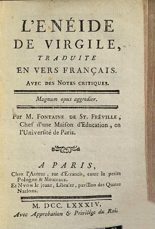 L'Eneide de Virgile, 1