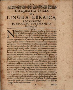 Introductio In Orientem, Sive Synopsis Quaestionum Nobiliorum De Origine, Natura, Usu Et Adminiculis Lingg. Orientalium Et Plerarumque Extra Europam, Ebraicae, Chaldaicae, Syriacae, Samaritanae, Punicae, Arabicae, Aethiopicae, Armenicae, Persicae, Turcicae, Copticae, Ibericae, Sinicae, Iaponicae, Congensis, Malaicae, Etc. : Item de Genuina Antiquitate Punctorum Vocalium & Accentuum Ebraeorum, de Linguae Ebraicae Analogia &c.