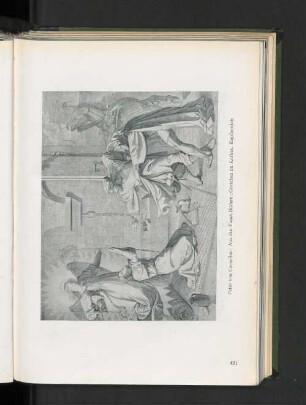 Aus den Faust-Bildern: Gretchen im Kerker. Kupferstich.